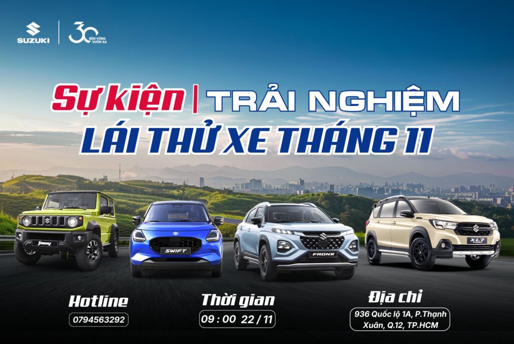 Sự kiện lái thử tháng 11 tại Suzuki Việt Long Quận 12